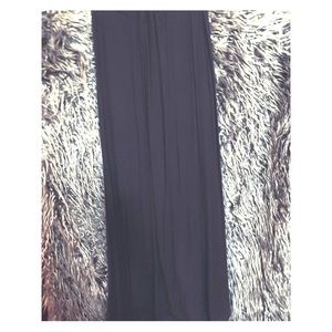 Black stretch maxi skirt